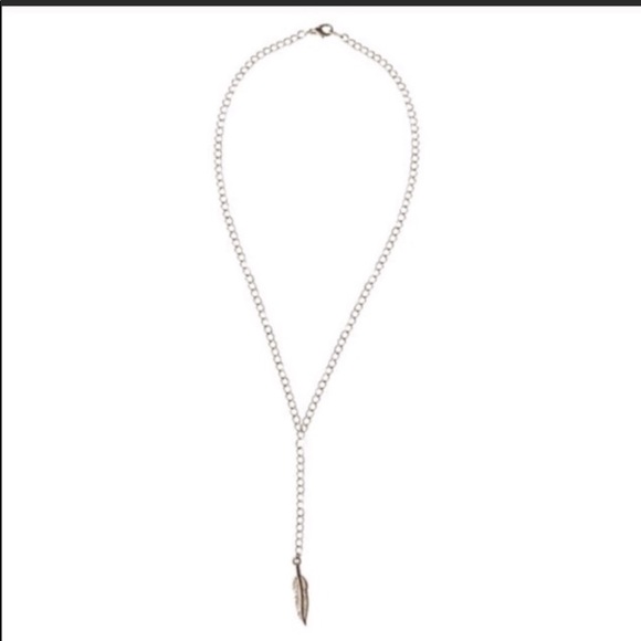 Feather Drop Y Necklace - Picture 2 of 3